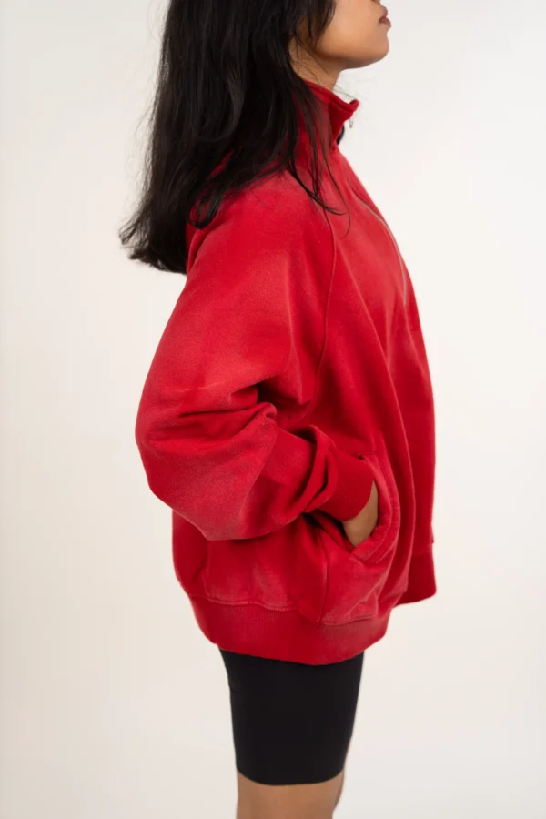 Washed Half Zip-Up Sweatshirt - Image 3