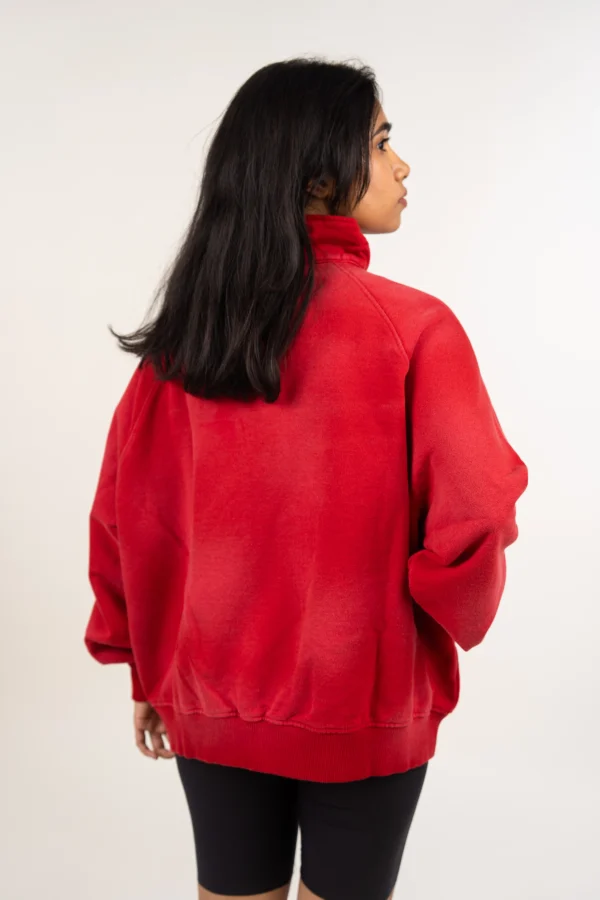 Washed Half Zip-Up Sweatshirt - Image 7