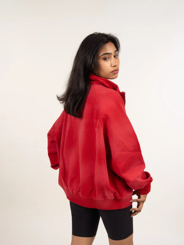 Washed Half Zip-Up Sweatshirt - Image 5