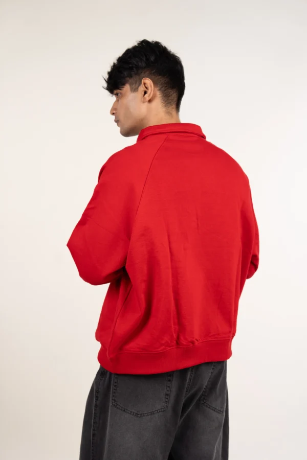 Solid Half Zip-Up Sweatshirt - Image 5