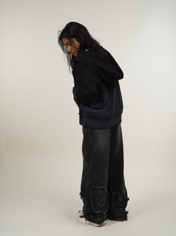 3D Silhouette Denim Flared Pants - Image 6
