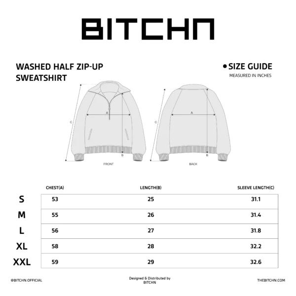 Washed Half Zip-Up Sweatshirt - Image 9