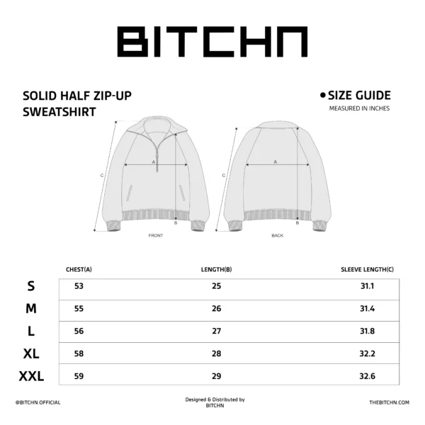 Solid Half Zip-Up Sweatshirt - Image 5