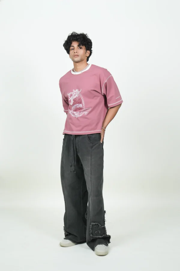 DUSTY ROSE WIZARD CROPPED BOXY TEE - Image 3