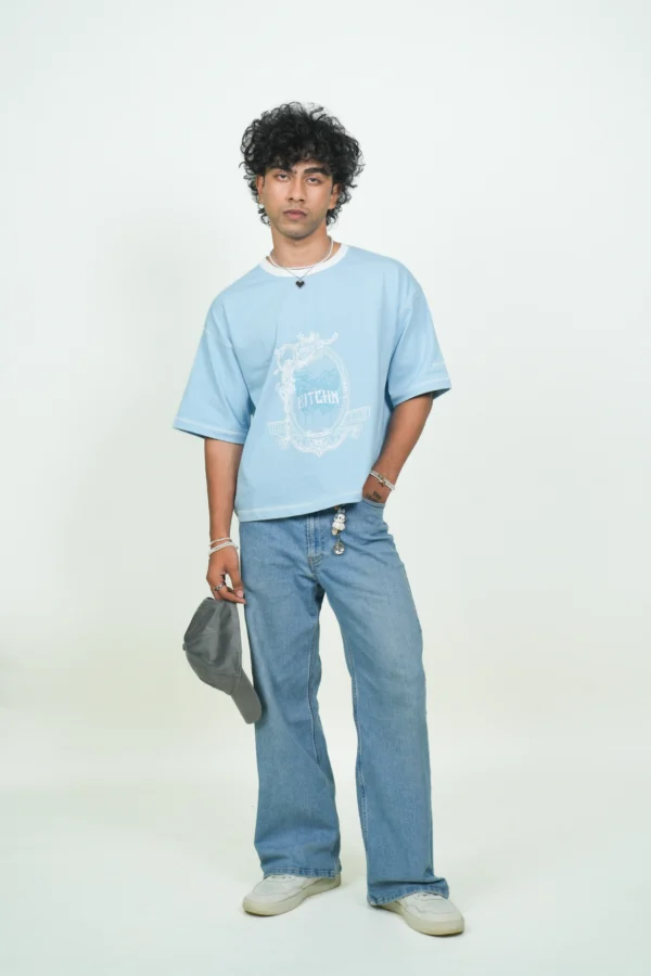 BLUE WIZARD CROPPED BOXY TEE - Image 4