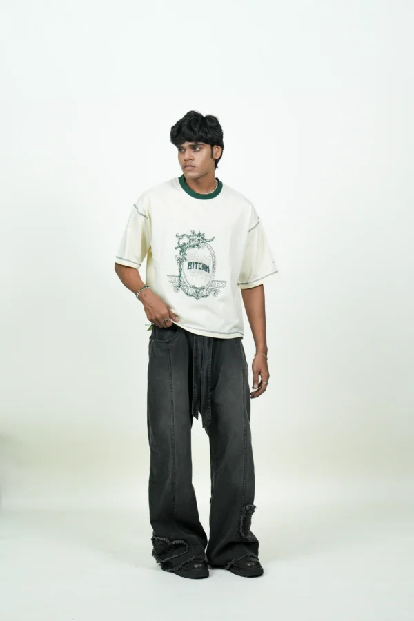 ANTIQUE WHITE CROPPED BOXY TEE - Image 3
