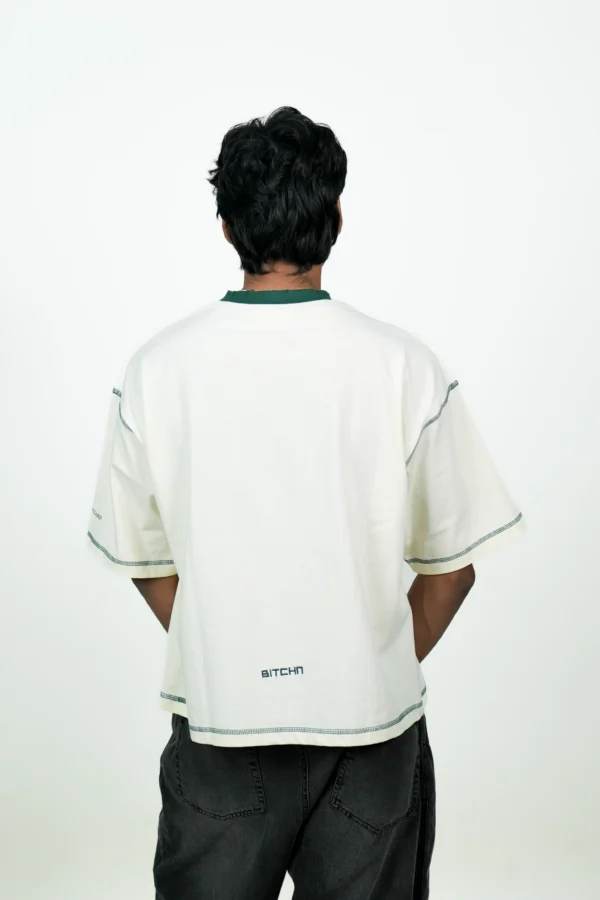ANTIQUE WHITE CROPPED BOXY TEE - Image 8