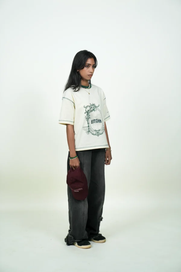 ANTIQUE WHITE CROPPED BOXY TEE - Image 6