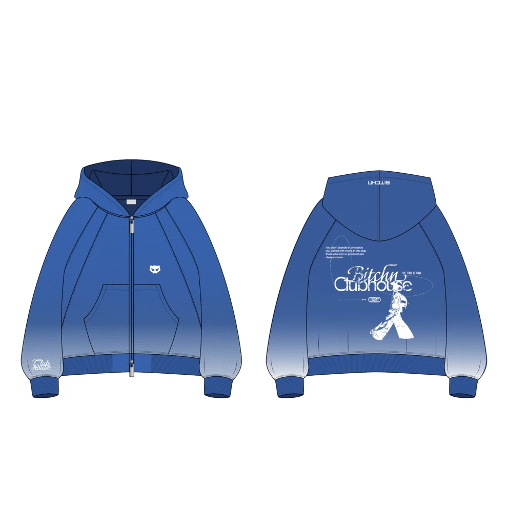 Clubhouse Blue Gradient Hoodie
